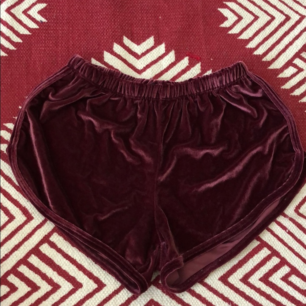 Brandy Melville Velvet Shorts